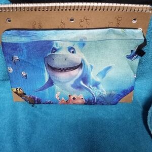 Blue Smiling Shark Makeup Bag Cosmetic Pouch